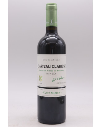 Clarisse Castillon Côtes de Bordeaux Cuvée Allegria 2020
