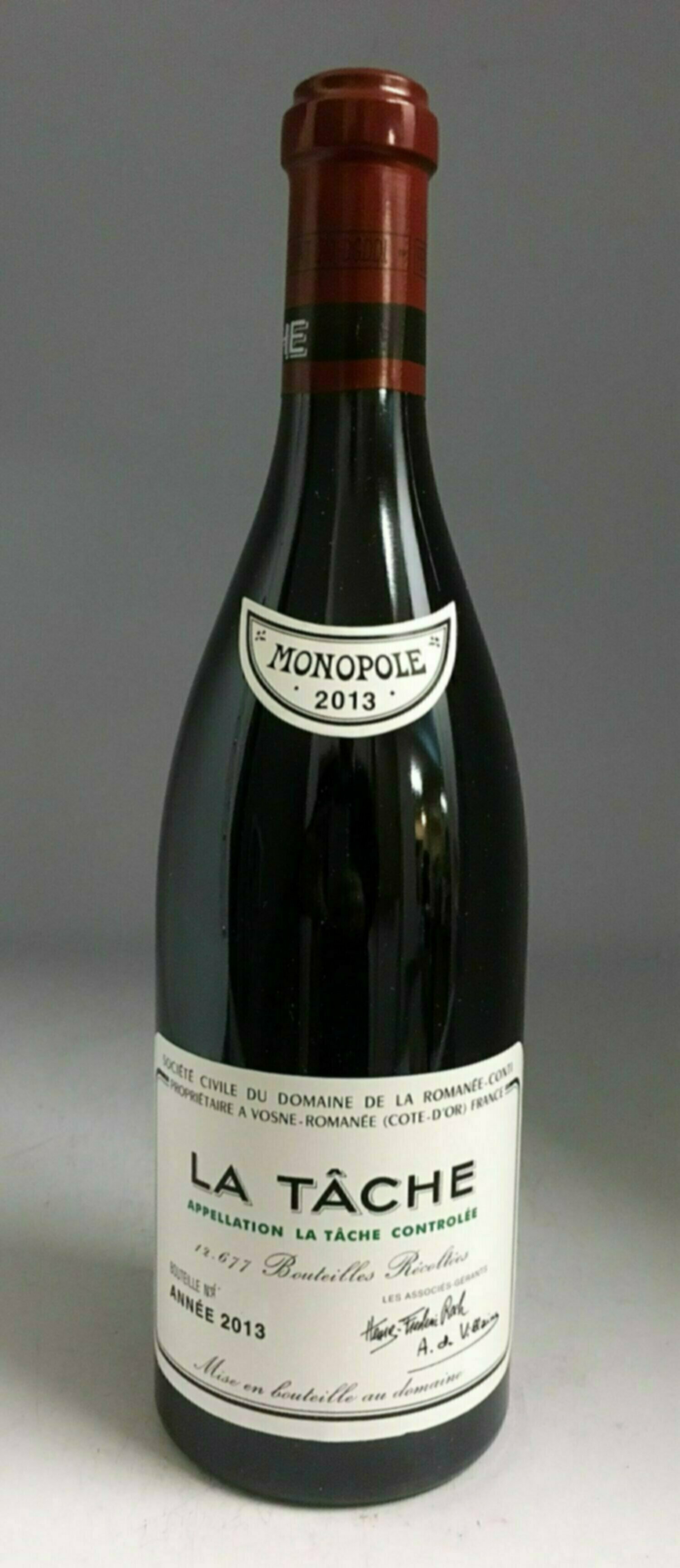 Bouteille De Vin Romanée Conti La Tache 1975 - Collection - Sans Marque