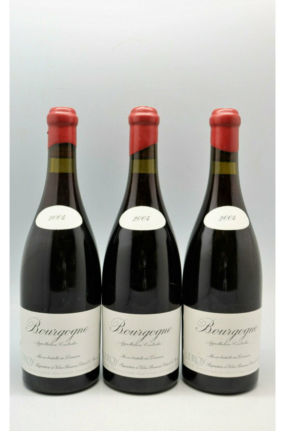 Domaine Leroy Bourgogne 2004 rouge
