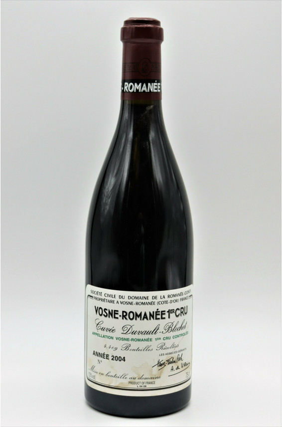 Romanée Conti Vosne Romanée 1er cru Duvault Blochet 2004 -5% DISCOUNT !